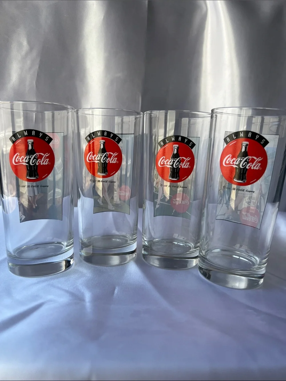 Vintage WWII Coca-Cola Clear Glass 1996